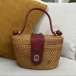 Vintage Etienne Aigner Wicker Purse